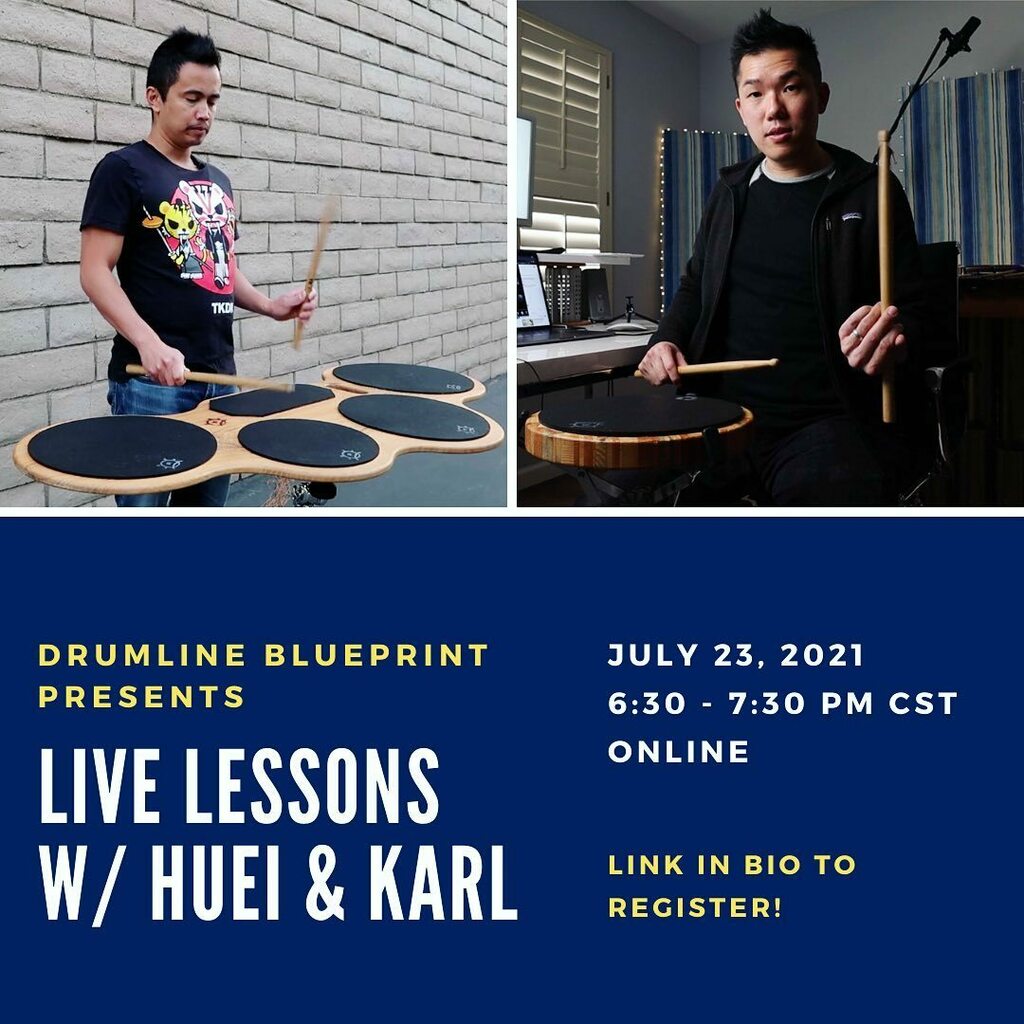 hueiyuanpan's tweet photo. Getting together with my good buddy, @karldrumtech, this Friday for a FREE online class! We'll be going over the 5 Basic Skills that you need to have down when you come back for Fall Drumline or Winter auditions, the skill sets that instructors use and c… https://t.co/9LhUaxQYDv https://t.co/k4d2NrEJkr