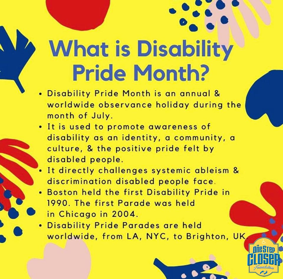 #DisabilityPrideMonth #1SCF #Follow #RetweeetPlease