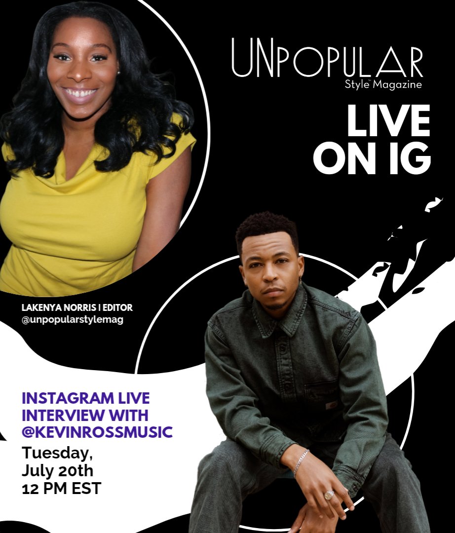 UNpopularStyle's tweet photo. Tap in tomorrow for a LIVE Instagram interview with recording artist @kevinrossmusic we'll discuss his new release! Follow @unpopularstylemusic #Music https://t.co/uRcem5hb7k