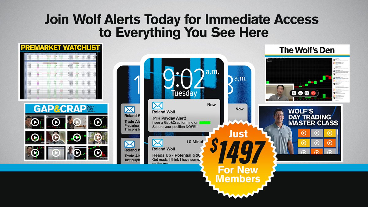 Wolf Alerts is here and re-opened🐺
Get access to all of Roland’s trading strategies and techniques seen in the photo by clicking the link below.
🐺: wolf-alerts.com/lp/reopen/
