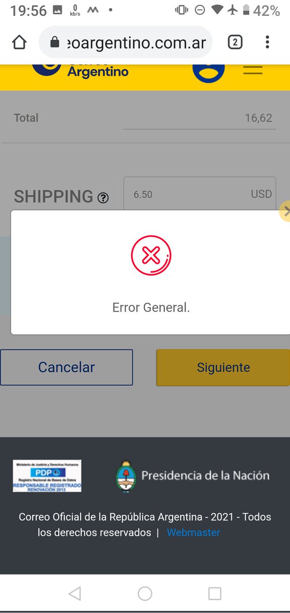 fcassia's tweet photo. Y finalmente pasó. Agregaron "categoría" y "sub categoría" a #epago y lo rompieron. Al momento de ingresar la declaración da "error general".
cc/@KamradLegasov @luisgraziano https://t.co/aLVJ9a90WC