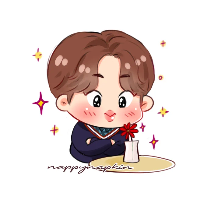 Seokjinnie who can revive a wilted flower with his smile 😁✨ 
#btsfanart #bts #jin @bts_twt 