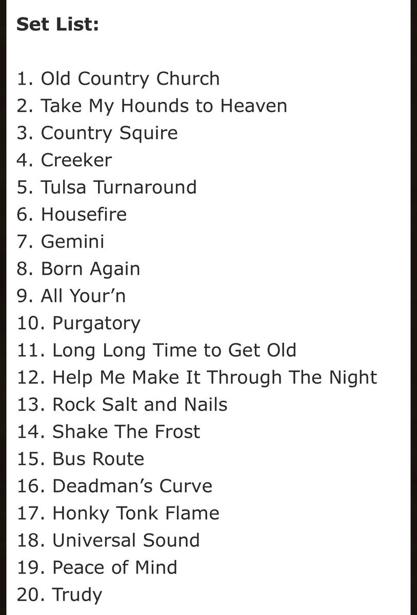 endpopcountry's tweet photo. I can’t believe people are complaining about this set list! https://t.co/gG2AK8GGnP