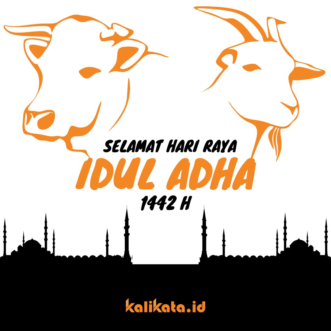 KalikataId's tweet photo. Segenap tim redaksi Kalikata mengucapkan: selamat hari raya kurban bagi Pembaca yang merayakan🐂🐏🙏

#kalikata #indonesia #IdulAdha2021 https://t.co/w1GR4LHfnH