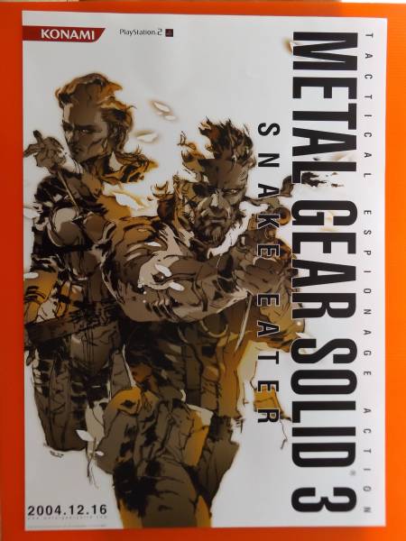 PosterPackrat's tweet photo. @nbajambook 『METAL GEAR SOLID 3』JPN B2 retail video game poster for PlayStation 2 🐍 🍽️
#InMyCollection #VideoEventually
#VideoGamePoster #ゲームポスター #MetalGear #MetalGearSolid #メタルギアソリッド 📦 https://t.co/Qqlmwszr4Q