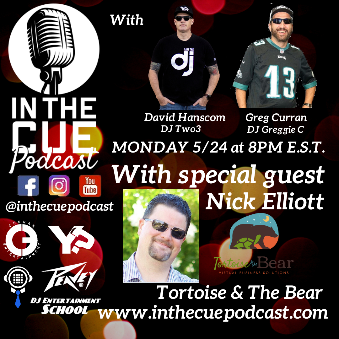 djentschool's tweet image. The Boys are Back! Greg &amp;amp; David return with another episode of In the cue podcast. This weeks guest is Nick Elliott from The Tortoise &amp;amp; The Bear Virtual Business Solutions. Nick will explain how his company can help virtually run your company. #podcast #senatedjs #senatedjsblue