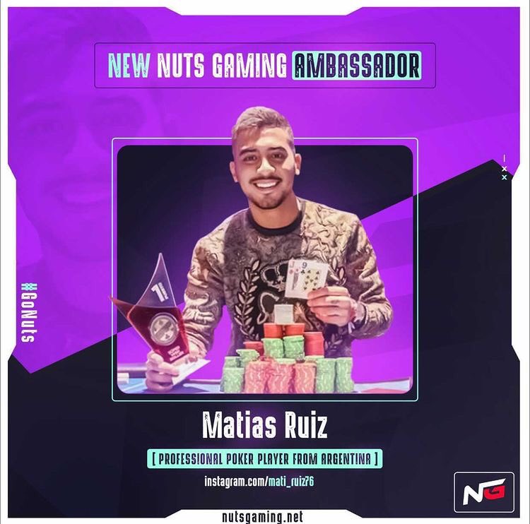 The NUTS family is proud to announce our third ambassador, Argentinian poker phenom, Matias Ruiz!!! 🇦🇷🥜 Let’s give a warm welcome to the NUTS squad for Matias! ♥️
We’re going to the moon! ♠️♦️♣️🚀
#crypto #gaming #poker #btc