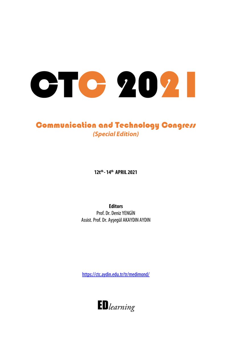 Yerel_Gercek's tweet image. #CTC2021 İletişim ve Teknoloji Kongresi&apos;nde sunduğumuz araştırma yazısı, Bildiri Kitapçığı&apos;nın 279. sayfasında yer alarak; İtalya’nın #EDlearning yayınevi tarafından yayımlanmıştır. bit.ly/3zaZfZW 
@iauyenimedya @YenginDeniz @TamerBayrak_  @fanatikcomtr @necatialbayrak5