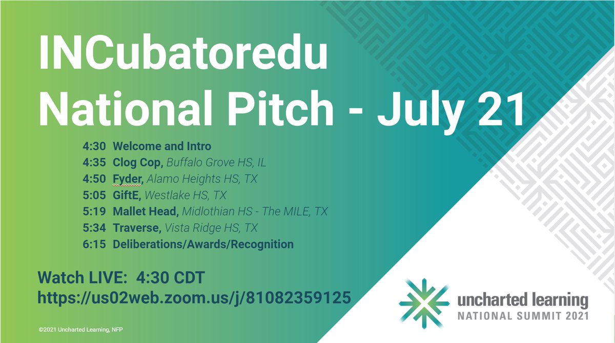 INCubatoredu (from Uncharted Learning, NFP) tweet media