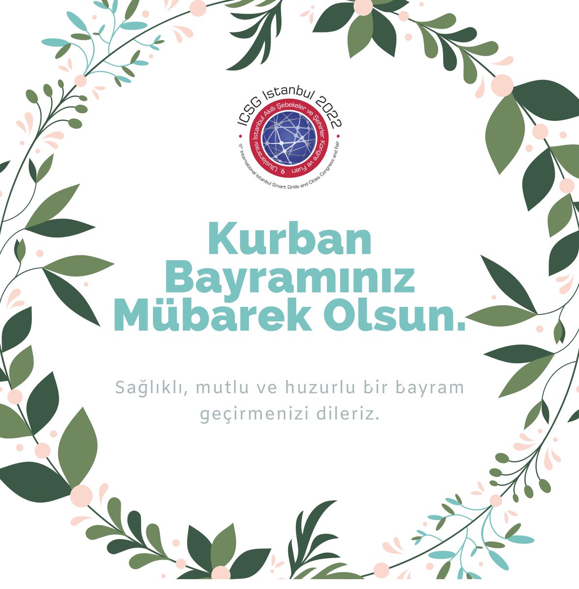Sağlıklı, mutlu ve huzurlu bir bayram geçirmenizi dileriz.
Kurban bayramınız mübarek olsun.
#icsg2022