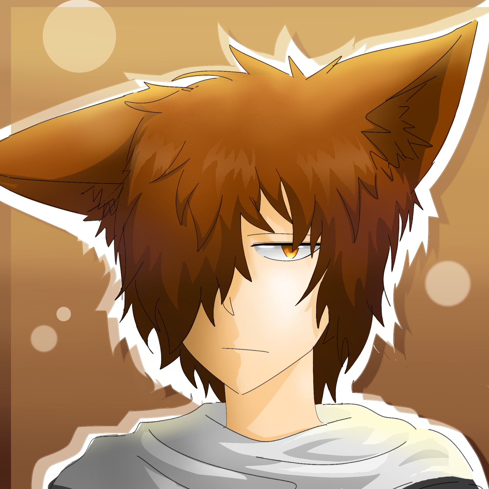 wolf boy anime with brown hair