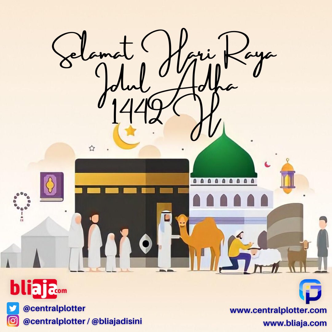 Segenap Direksi dan Karyawan PT. Central Plotter Indonesia mengucapkan Selamat Hari Raya Idul Adha 1442 H🙏🏻🌙
.
.
#CentralPlotterIndonesia
#bliaja #bliajadisini
