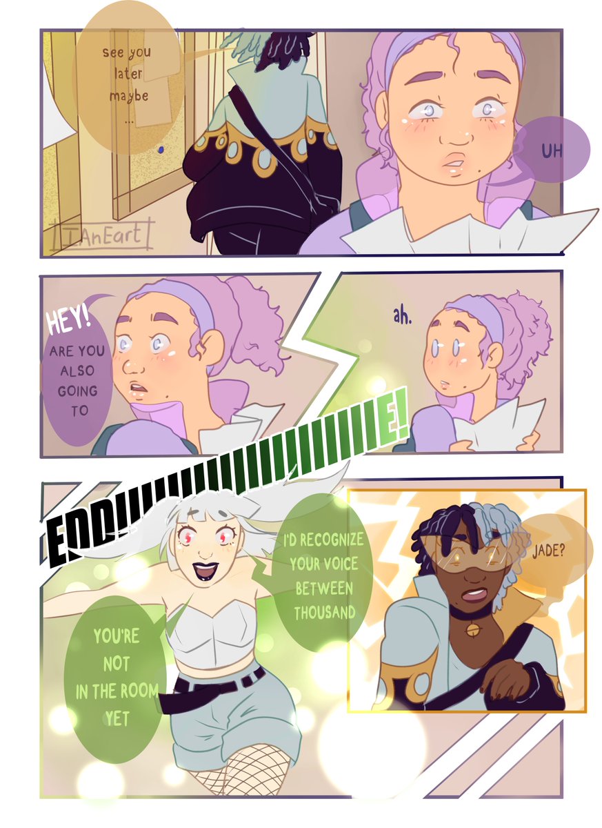 🐈‍⬛🍭 Meet Cute 🍭🐈‍⬛
"They say the first person you meet in college either ends up being your best friend or your worst enemy"
#ArtistOnTwitter #myart #IAnEart #digitalart #BlackArtist #LGBT #wlw #sapphic @TheArtistHelp <a href="/art_booster/">Art Booster</a> <a href="/ArtistRTweeters/">Artist RTs</a> @Rt_d_artiste