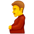 A realistic emoji: A man holding his beer and burger belly. 🤣🤣🤣