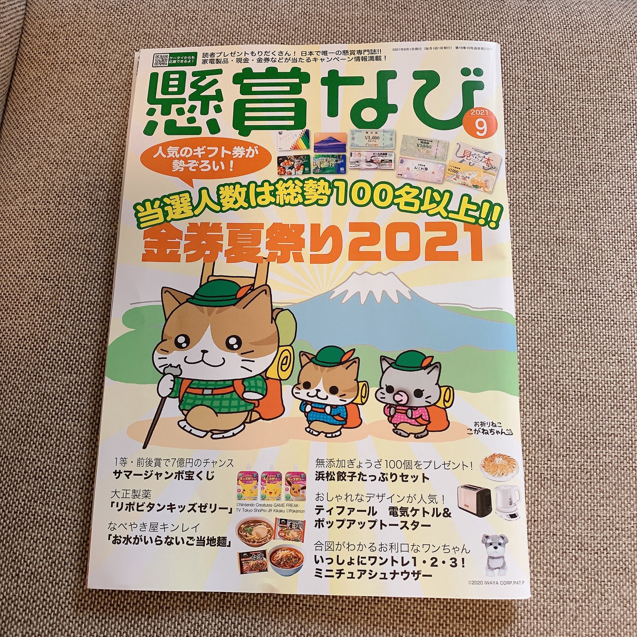 お祈りねこ こがねちゃん 懸賞なび公式 Rairaiv3v 当選おめでとニャ Twitter