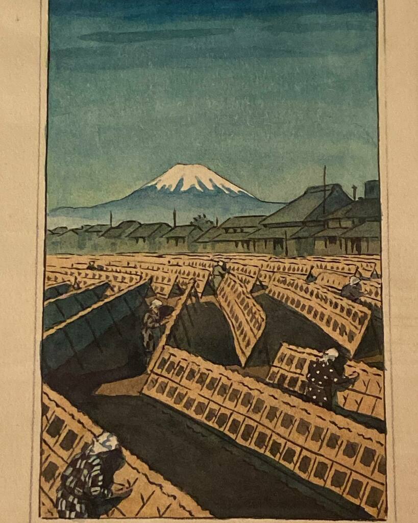 Yasushi Ishibashi 大森と言えば海苔 川瀬巴水 大田区郷土博物館 T Co 29ek1ynypt T Co Covbqhy2x7 Twitter