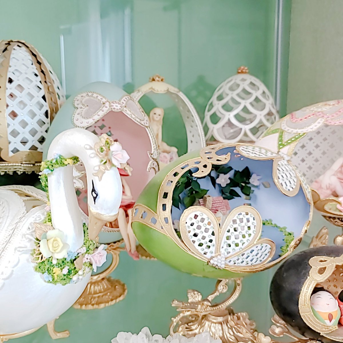 結婚祝い 366○希少○ 卵殻アート エッグアート 一点物 逸品