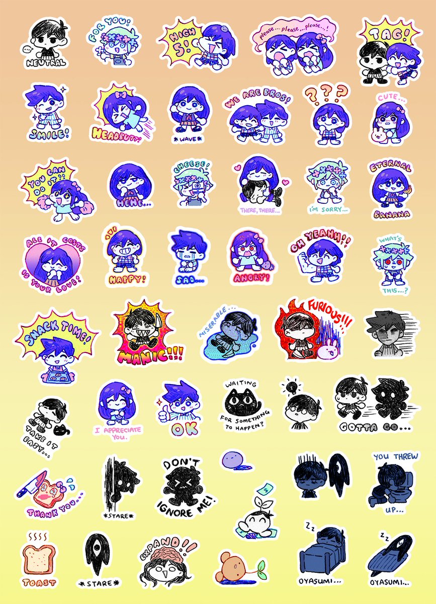 OMORI on X: in celebration of a very special birthday, please enjoy these  free digital stickers! you can download them from the OMORI website's  updates page! (  / X