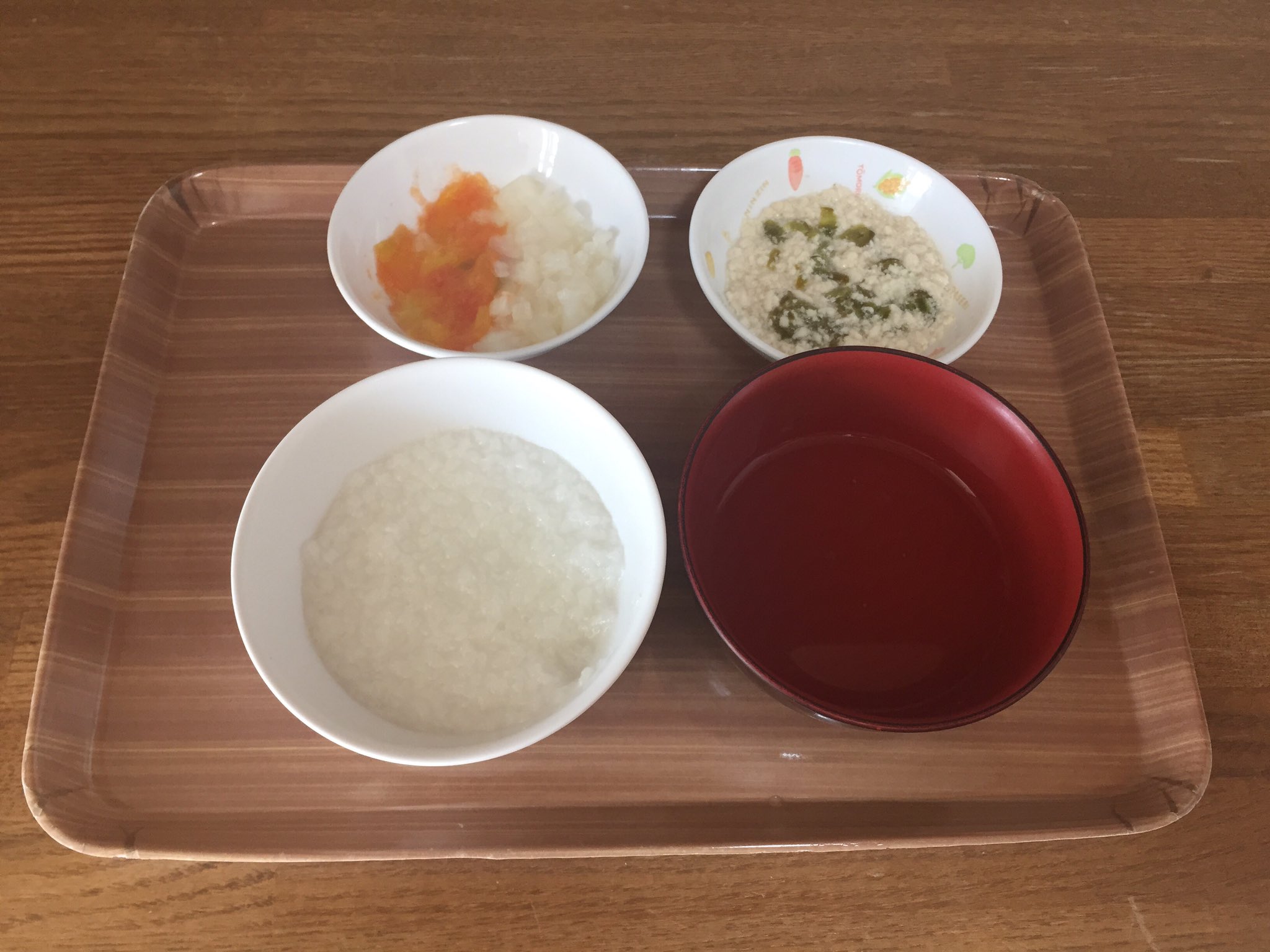 小梅保育園の給食とおやつ 7月日 火 離乳食 中期食 7倍がゆ 鶏ひき肉とピーマンの煮物 トマトとかぶの煮物 野菜スープ T Co Jk2ijolqqj Twitter