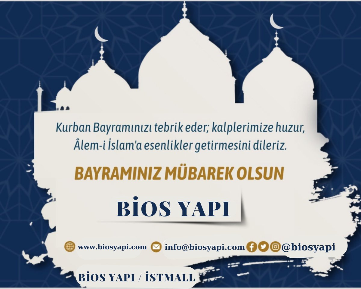 BiosYapi's tweet photo. BAYRAMINIZ MÜBAREK OLSUN. https://t.co/fFbvea4gZT
