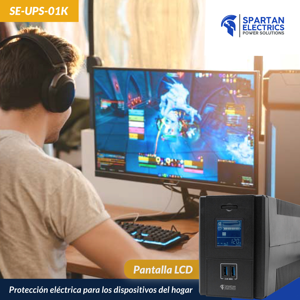 SpartanPowerS's tweet photo. Conoce nuestra UPS 1000VA 𝗼𝗽𝘁𝗶𝗺𝗶𝘇𝗮𝗱𝗮 𝗰𝗼𝗻 𝗣𝗮𝗻𝘁𝗮𝗹𝗹𝗮 𝗟𝗖𝗗 para brindar información en tiempo real y proteger tus equipos de videojuego de las fluctuaciones en el suministro de energía.

#SpartanElectrics #RespaldoEléctrico #ProtecciónEléctrica https://t.co/x73RJGfy2t