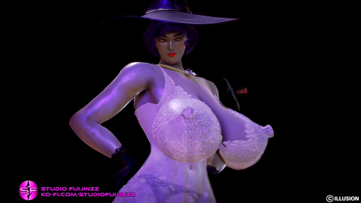 Kalemuscle1's tweet photo. I tried to recreate Lady Dimitrescu... #nsfw #RESIDENTEVIL8 #LadyDimitrescu #HoneySelect #hugejugs #largebreasts #hugeareolas #VampireMILF https://t.co/uO4xoWucI7