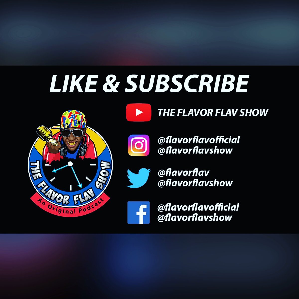 FlavorFlav's tweet photo. Thanx to everybody for all the love and support for my new @flavorflavshow podcast,,, we just gettin started y’all,,, make sure to follow and subscribe to the YouTube channel (link in bio,,,) if you haven’t already,,, new episode every Wednesday,,,
FLAV
.
#flavorflavshow #podcast https://t.co/rGO6NFXmK5