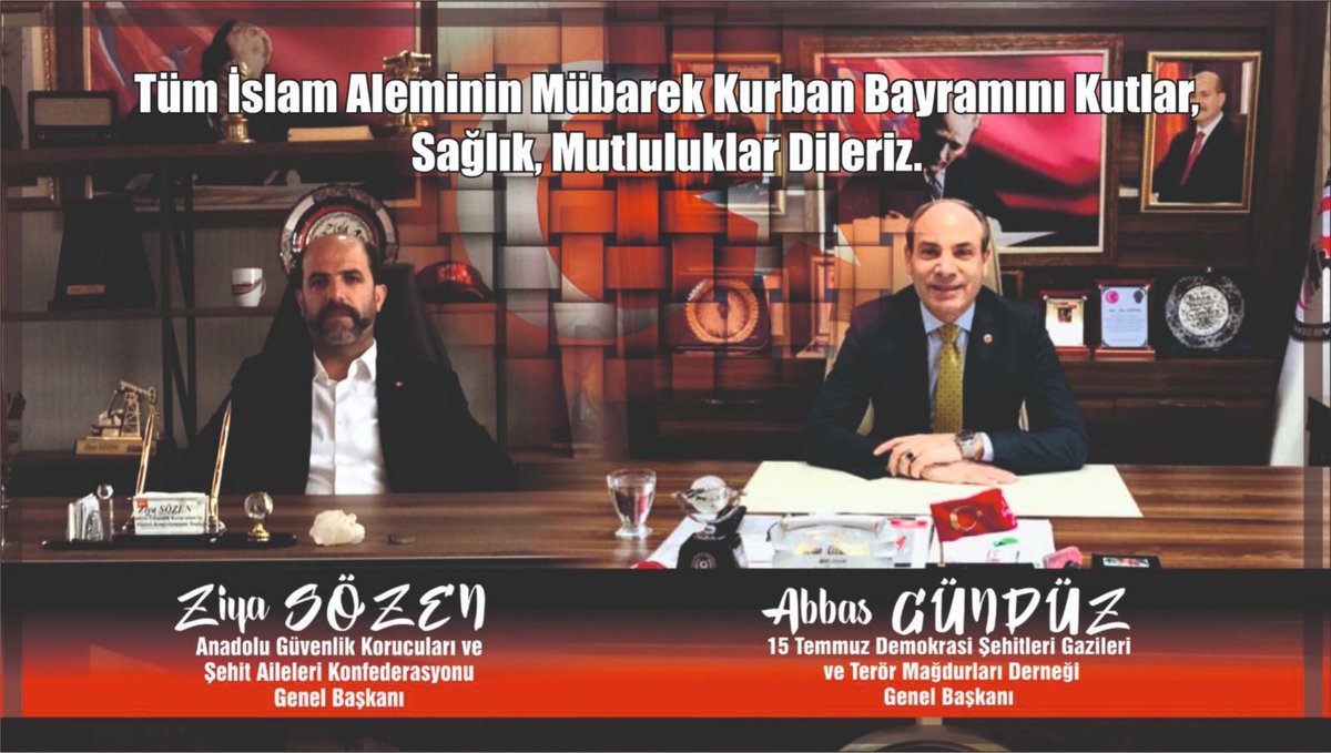 ZiyaSozen's tweet photo. İslam Aleminin Mübarek Kurban Bayramını Kutlar, Barış, huzur ve kardeşliğe vesile olmasını dileriz. https://t.co/KUO08Pgr9G