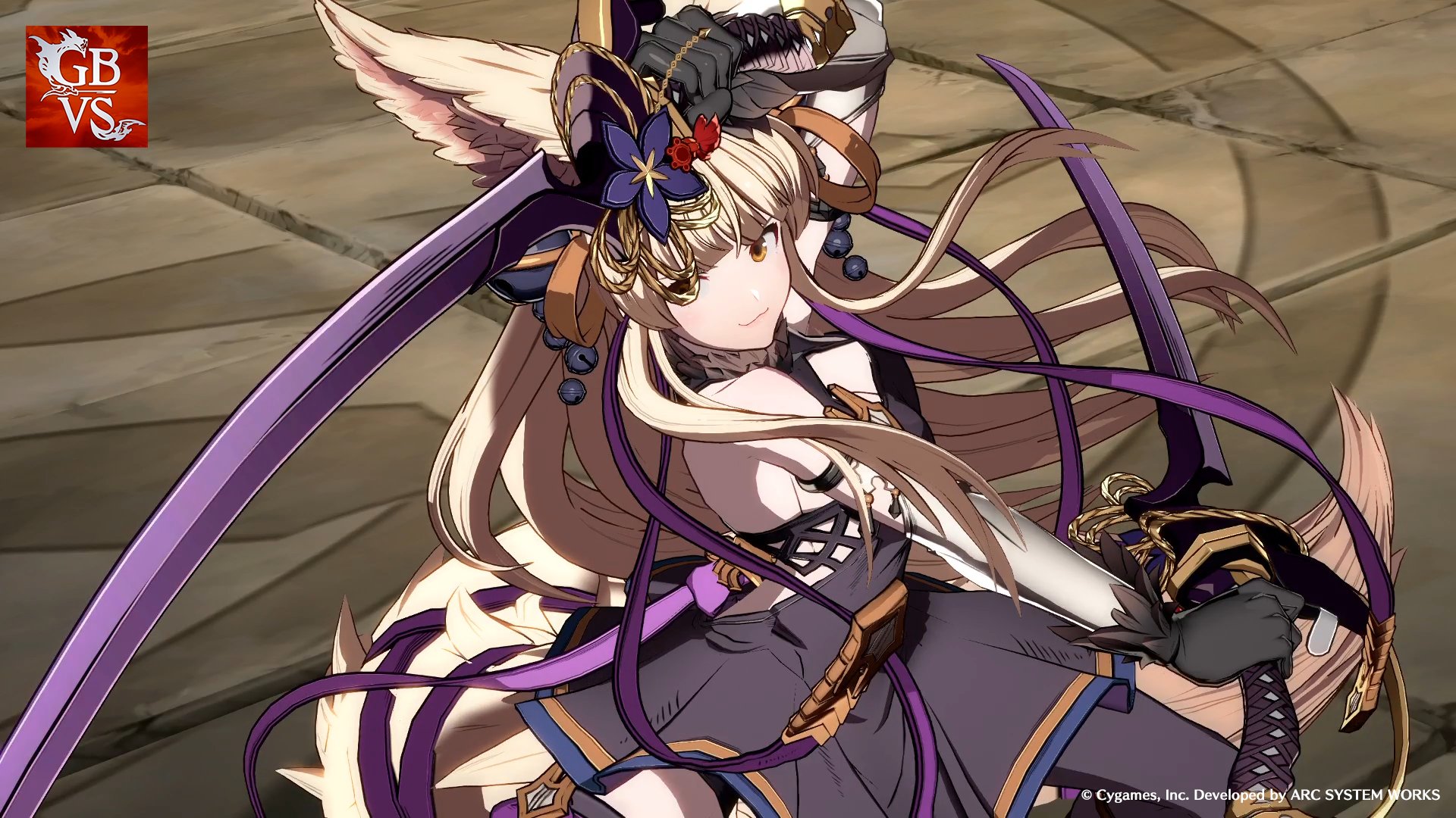 グランブルーファンタジー ヴァーサス キャラカラー 武器スキン紹介 ユエルのカラー11 コウカラー と武器スキン 数珠丸 を組み合わせることで 原作キャラクター コウ 風のユエルで戦うことができます Gbvs T Co Qcm1felwxh Twitter