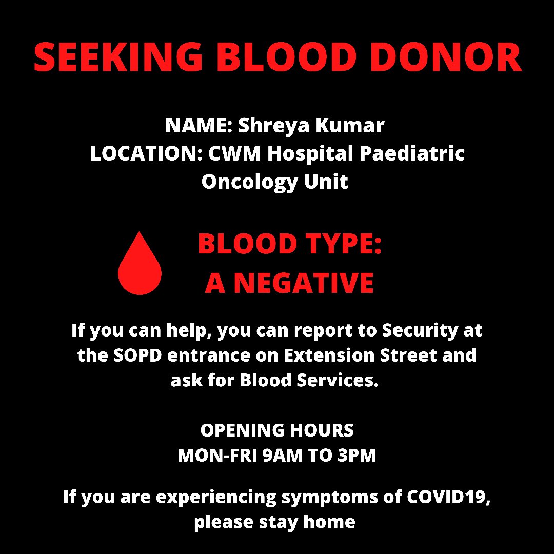 URGENT: SEEKING BLOOD DONOR (SUVA)

#TeamFiji Shreya is one of our WOWS kids in need of a blood donation. We are aware of the risks at this time so if you are able &amp; choose to donate so please be sure to follow all necessary COVID protocols.
