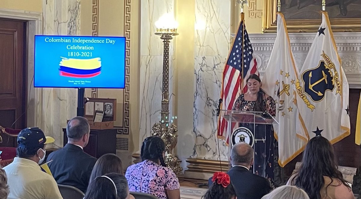 Celebrating Colombian Independence Day at the Statehouse… #Pawtucketpride