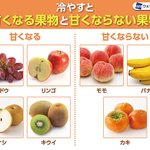 冷やすと「甘くなる果物」と「甘くならない果物」の違い!果糖とショ糖どちらが多いかの違いだった!