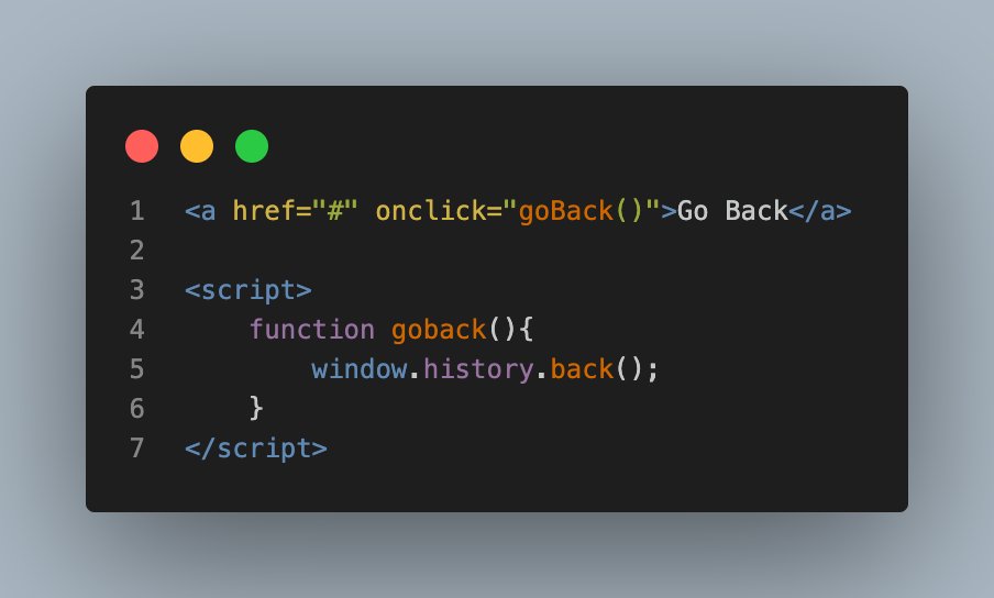 window history back not working window history back not working
