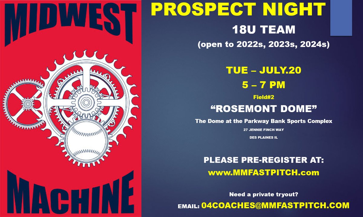 Tomorrow Tuesday 5pm-7pm Rosemont Dome
Pre-register:
forms.gle/jEMZ3WosvTfcCJ…