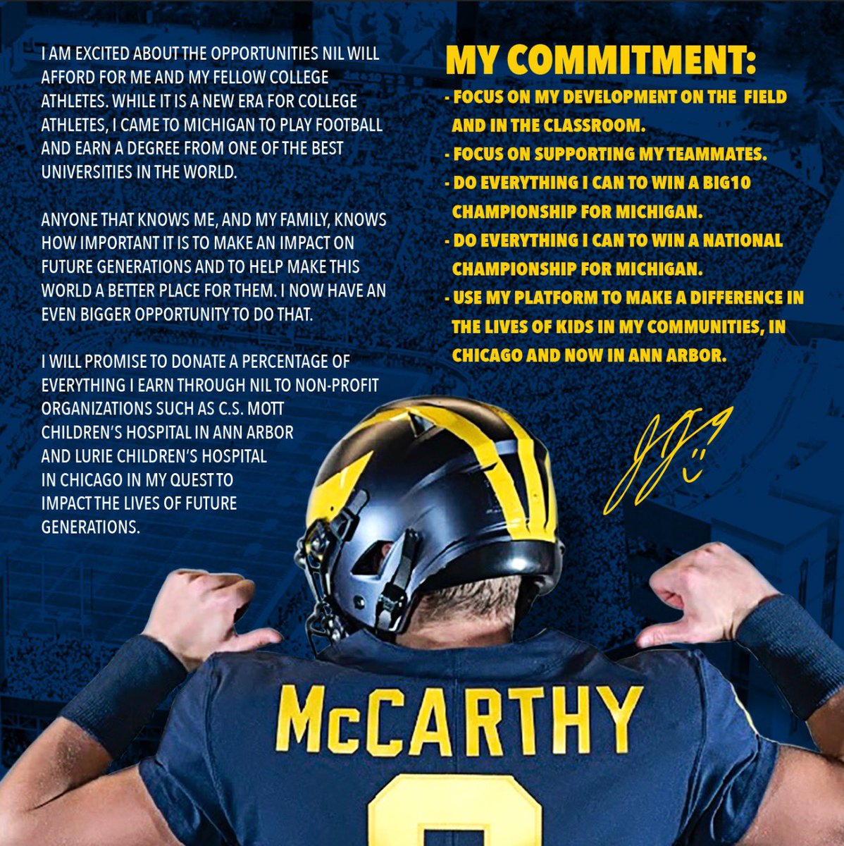 JJ McCarthy  Football  University of Michigan Athletics