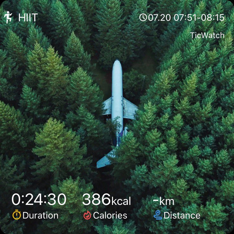 Day 5/21 complete! Bit tired today. 24 minute HIIT workout at avg HR of 138bpm with my new TicWatch E3! 
#hiitchallengewithTicWatchE3 <a href="/Mobvoi_Official/">Mobvoi_Official</a> <a href="/GordanoDadog/">Gordano Dadog</a> <a href="/thebleezh/">Benjamin Lee</a> <a href="/AaronThatPacer/">Aaron</a> <a href="/Roman21630442/">Roman</a> <a href="/Boot88393732/">Boot</a> <a href="/jojo88667177/">Adam</a>