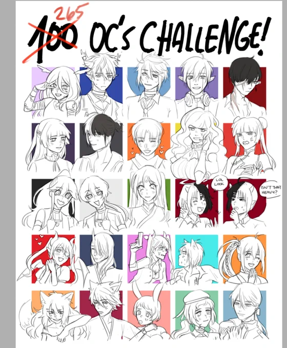 i started this like over a year ago and I'm definitely never finishing bc i think I'm at like. 294 ocs rn or maybe a lil more 