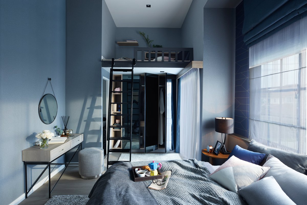 SansiriPLC's tweet image. ถ้าต้อง #WFH มากขึ้น พื้นที่ทำงานต้องเวิร์ค! 💻 ที่ #สิริเพลส จรัญ-ปิ่นเกล้า เราออกแบบห้อง Master Bedroom กับฝ้าสูงกว่า 3.7 เมตร ให้รู้สึกโปร่งโล่งสบาย แถมยังครีเอทชั้นลอยไปเป็นมุมนอนเล่นหรืออ่านหนังสือก็ได้ค่ะ 📚 เริ่มเพียง 3.69 ล้าน* siri.ly/SIRIPLACE-CR-P…