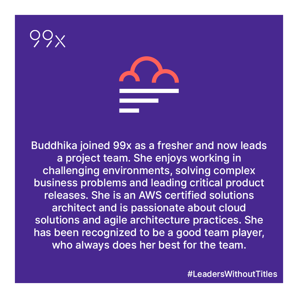99x_io's tweet photo. #Xian BuddhikaW, a passionate cloud enthusiast and a tech team player, shares a useful tip for product engineers on how to succeed in a fast-changing industry

#Xian #TeamTechPlayers #LeadersWithoutTitle #XianHeroes https://t.co/KRo9uKQocX