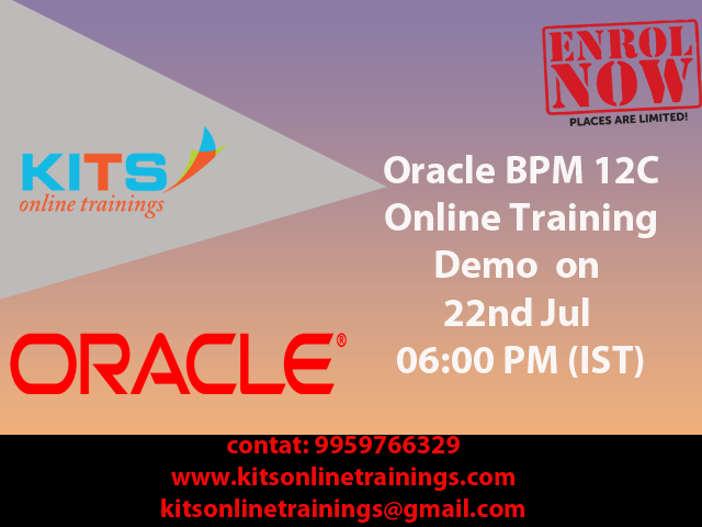 kits_trainings's tweet image. 👉Enroll Now at kitsonlinetrainings.com/course/oracle-…
👉Attend Free Online Demo on Oracle_BPM
👉Get the basics of #Oracle_BPM by Real-Time Experts
👉Demo on: 22nd Jul @ 06:00PM (IST)
#oracle #bpm #Business_process_management #onlinetraining #stayhome #staysafe #kits