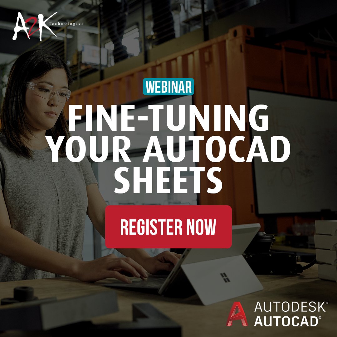 ARKANCEANZ's tweet photo. Free webinar “Fine-tuning your AutoCAD Sheets” on Jul 22, 2021, 11:00 AM AEST.

Register here: https://t.co/XQt2jvFLfL

#Webinar #AutoCAD #AutoCAD2022 #Architecture #Engineering #Construction #Autodesk #A2KTechnologies https://t.co/AMOAgTXZXM