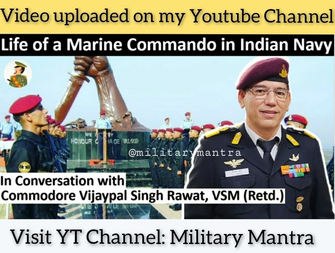 Military_Mantra's tweet image. Interview with Marine Commando - Commodore Vijaypal Singh Rawat, VSM (Retd.)

Link to the interview: youtu.be/V7hiKjWXYmE

#specialforces 
#marinecommandos 
#marcos
#marcos

@KushalSinha001 
@mrjitjr 
@jaywankhadejrw 
@kostuv_ 
@Tar21Operator 
@KalashnikovOpe1
