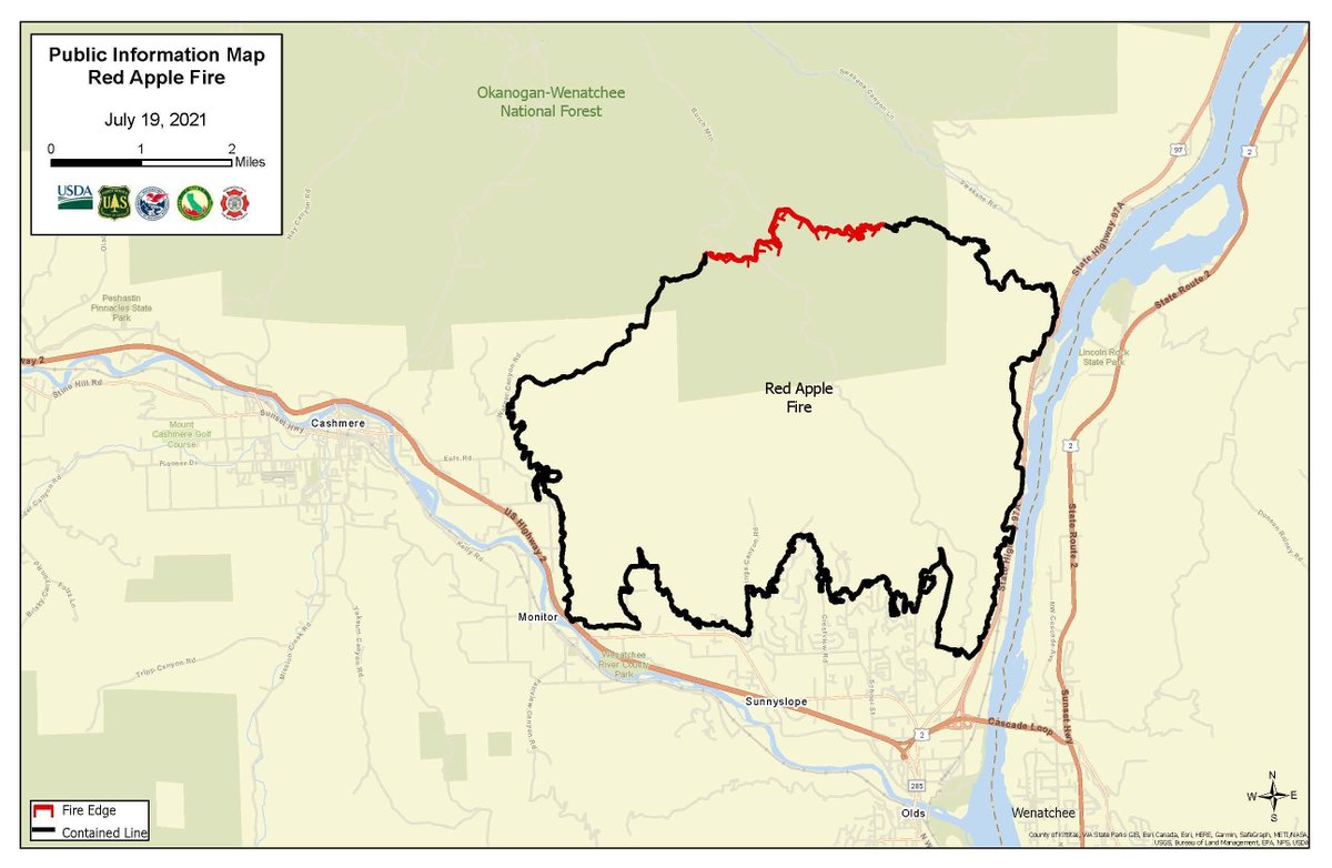 EWFIREANDHAZARD's tweet photo. #RedAppleFire #WaWildfire
7/19/21
WA-SES-000360
47.508, -120.426
12,288 Ac
All evacuation levels for the Red Apple Fire have been removed with one exception: the unpaved portion of Burch Mountain Rd is being reduced from a Level 3 to a Level 2
Sources:
InciWeb
NWCC https://t.co/OvPwDdTnLU