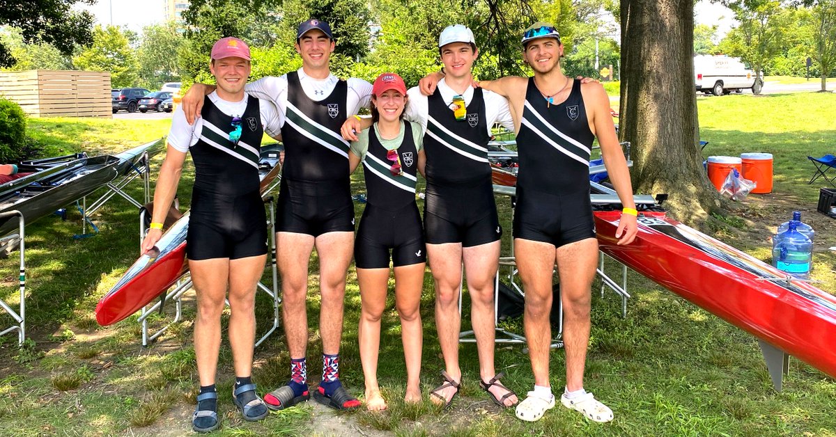#Congrats to Riley (📸 in the red #Hosmer hat on the left) and his team repping Cascadilla Boat Club for finishing 7th in the NATION in the 4+ category at the #USRowing U23 #Nationals! Way to row-I mean, way to go! #flx #fingerlakes #usrowingnationals