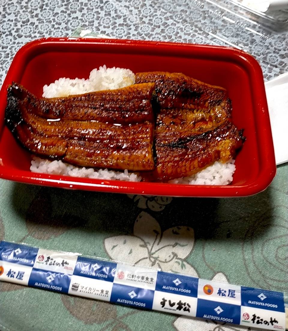父親から松屋のうな丼を株主優待でテイクアウトしたとLINEで写真が送られて来たんだけど、これってうな丼W(ダブル)だよね！？Wは株主優待券の対象外だと思うんだけど😅羨ましい。自分も今日の夜は松屋のうな丼テイクアウトにします！