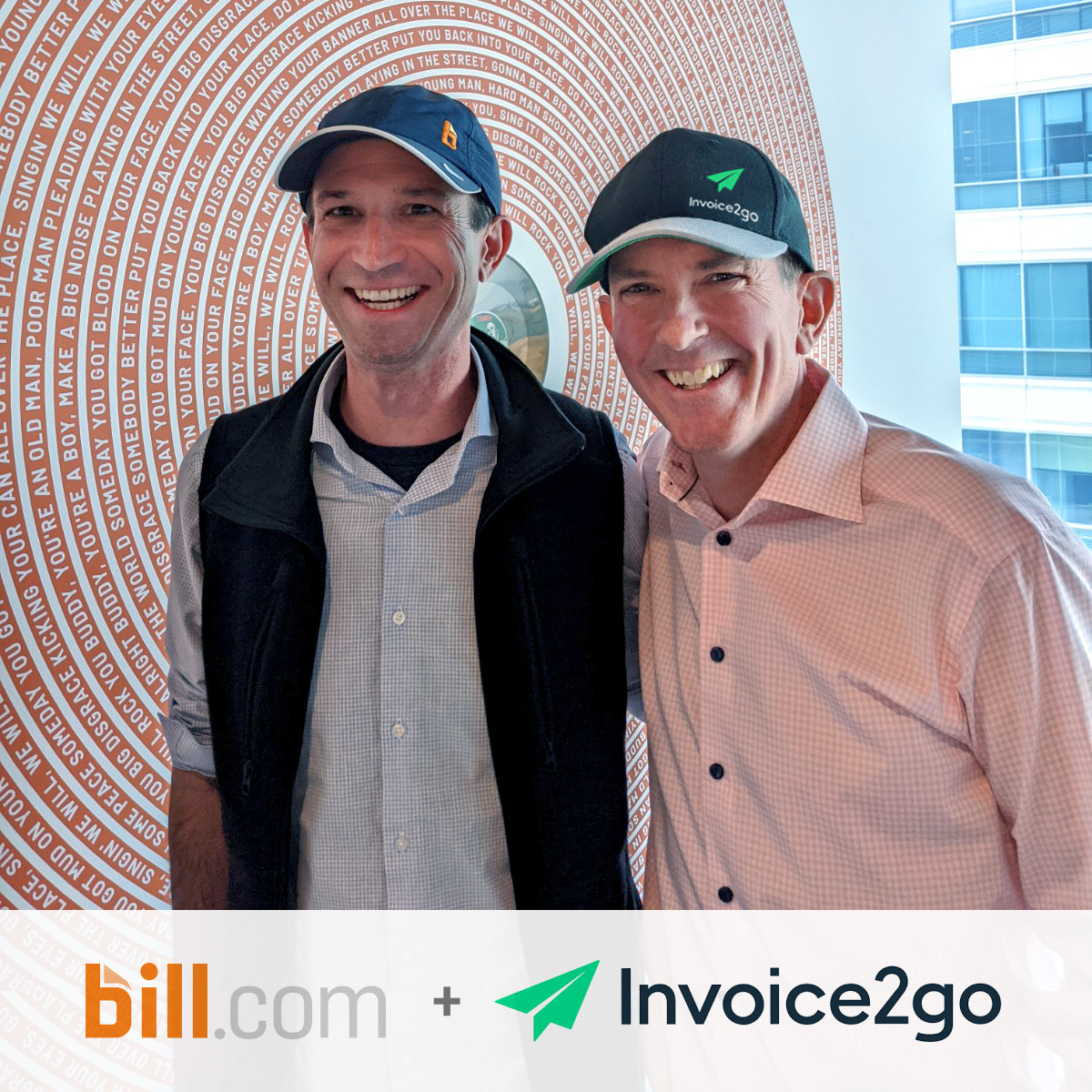 Enjoyed having @MTLenhard and the @invoice2go team at Bill.com HQ today. Was great to connect with the team. Looking forward to working with the team once we close!