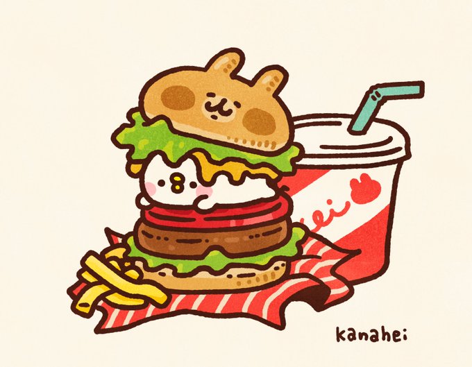 「ハンバーガー コップ」のTwitter画像/イラスト(人気順)
