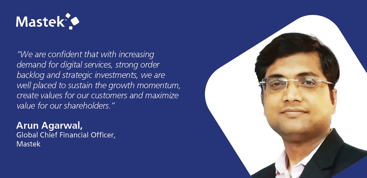 Mastek Ltd (@mastekltd) on Twitter photo <a href="/Mastekltd/">Mastek Ltd</a> begins Q1 FY’22 on a positive note with growth across segments, geographies, and verticals. By adding 40 new logos in a quarter, Mastek continues to grow.
Learn more: mastek.com/sites/default/…
<a href="/MastekUK/">Mastek UK</a> <a href="/Mastek_Americas/">Mastek Americas</a> @EvosysOracle <a href="/Mastekltd/">Mastek Ltd</a> begins Q1 FY’22 on a positive note with growth across segments, geographies, and verticals. By adding 40 new logos in a quarter, Mastek continues to grow.
Learn more: mastek.com/sites/default/…
<a href="/MastekUK/">Mastek UK</a> <a href="/Mastek_Americas/">Mastek Americas</a> @EvosysOracle