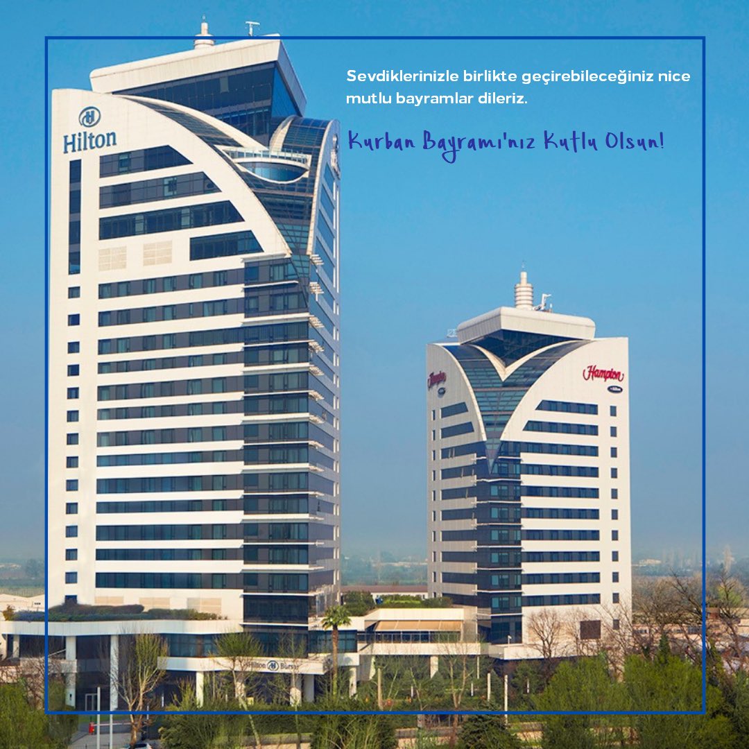 Sevdiklerinizle birlikte geçirebileceğiniz nice mutlu bayramlar dileriz. 🌹

We wish you Happy Eid!🌹

#hiltonbursa #hiltonhotel #eid #kurbanbayramı