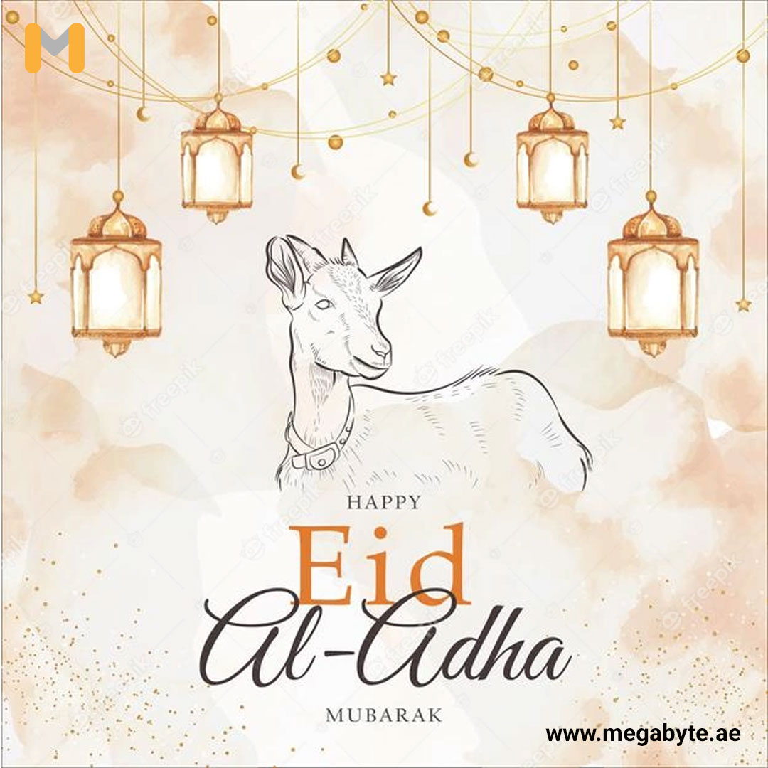 megabyteuae's tweet photo. May God almighty accept all your sacrifices and rewards you with a life that is full of cheers and successes. A heartiest Eid ul Adha Mubarak to you! 

#megabyte.uae #eidaladha #eidaladha2021 #dubai #uae #dubaieid  #EidAlAdha #عيد_الاضحى #عيدكم_مبارك https://t.co/dd7CNcJ16S
